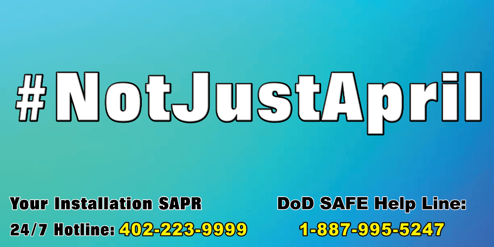 #NotJustApril - Military Sexual Prevention and Response banner